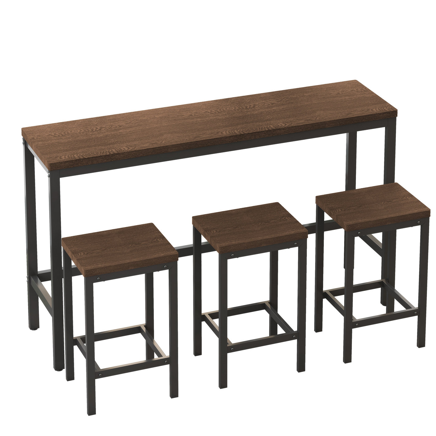 17 Stories Yancarlo 60.32" Console Table and Stool Set Console Table